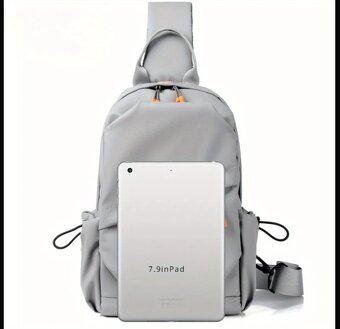 Crossbody batoh šedý - 5