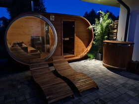 Venkovní oválná sauna s panoramatickým oknem - 5