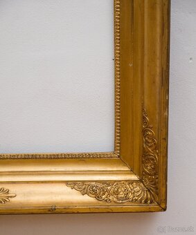 Starožitný pozlátený rám na obraz - Biedermeier, 145 × 90 cm - 5