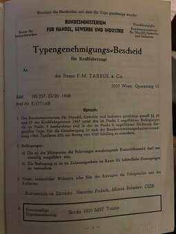 Papiere na Škoda 1000MB - 5