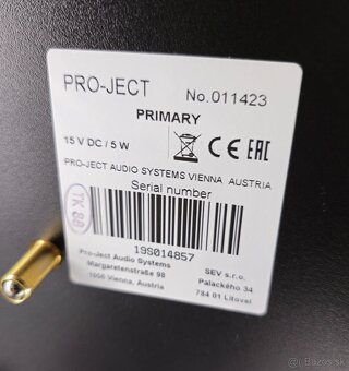 Predam gramofon Pro-Ject Primary E - 5