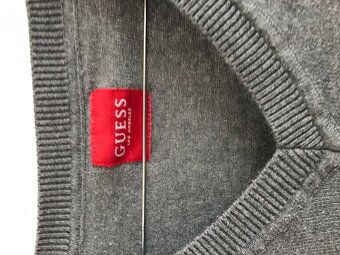 GUESS originál sivý tenký pánsky svetrik L/XL - 5