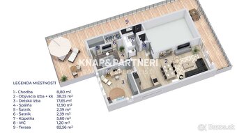 NOVOSTAVBA, AMFIK HOUSE, BYT „A“ S TERASOU, 175,54 m2, PREŠO - 5