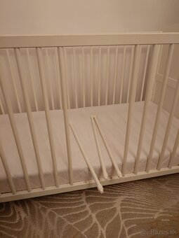 Detská postieľka s vyberateľnými tyčami + matrac - 5