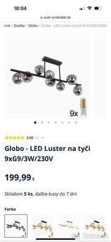 LED luster na tyči/stropné svietidlo - 5