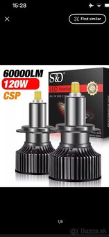 Predám extra silne  led žiarovky h7 - 5