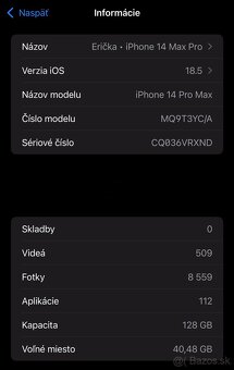 Najspoľahlivejší telefón iPhone 14 Pro Max, 128GB - 5