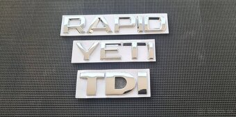 ŠKODA nápisy ČIERNE / CHROMOVE - 5