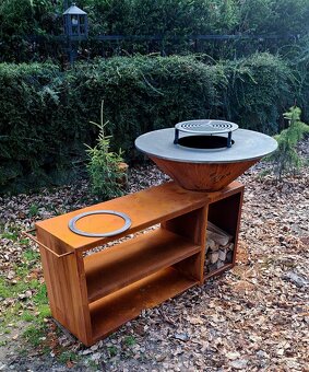 Ohniskovy gril corten pult - 5