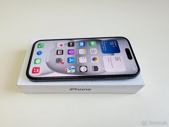 APPLE IPHONE 15 128GB BLACK,ZDRAVIE BATERKY 100% - 5