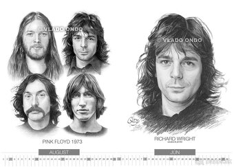 unikátny kreslený kalendár Pink Floyd 2026 - 5