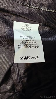 Nový čierny oblek veľ.56 na výšku190 cm + košeľa a kravata - 5