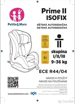 Petite&Mars Prime II Isofix Grey 9-36kg - 5
