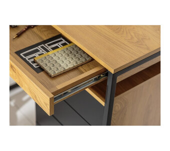 Písací stôl / PC stôl v tvare L (rohový stôl) - 5