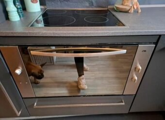 Moderní černá matná linka se spotřebiči,5858 - 5