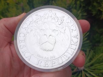 Stříbrná 10 oz investiční mince Český lev 2022 stand, 311gr. - 5