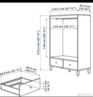 Predám kvalitnú skriňu Ikea - 5