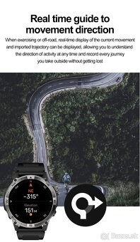 VWAR Taktické GPS profesionálne smartwatch - 5