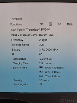 Sada zadných bezdrôtových LED svetiel na magnet - 5