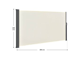 Bočná zaťahovacia markíza - rôzne rozmery - šedá a béžová - 5