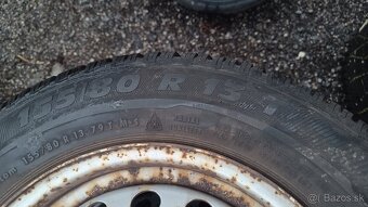 sada diskov s pneu 13x5.00B 4x98 s pneu semperit 155/80 R13 - 5