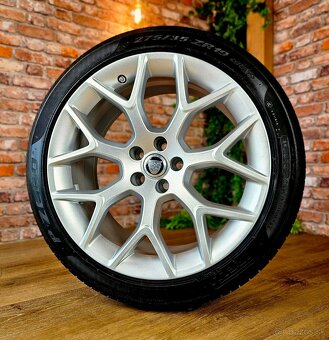 Alu R19 5x108 orig. JAGUAR F-type dvojrozmer + letné pneu - 5