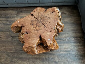 Predám konferenčný stôl masív koreň hruška - 5