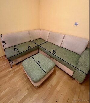 Predám L-kovú používanú sedaciu súpravu za výhodnú  cenu - 5