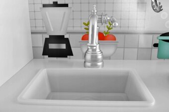 Veľká drevená kuchynka  s komplet príslušenstvom - 5