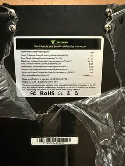 Solárny panel Topsolar semiflexibilný 100W - 5