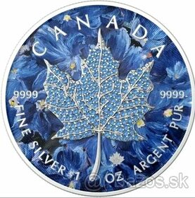 investičné striebro - mince - Maple leaf -  Bejeweled - 5