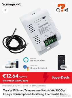 WiFi snímač teploty, smart switch - 5