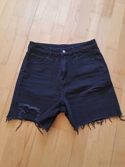 Riflove sortky s vysokym pasom - 5