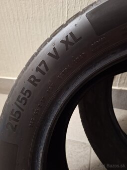 Predám letne pneumatiky 215/55r17 Contimental - 5