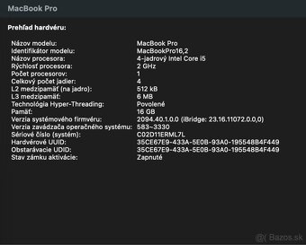 MacBook Pro 13” (2020) | i5 | 16 GB RAM | 512 GB SSD - 5