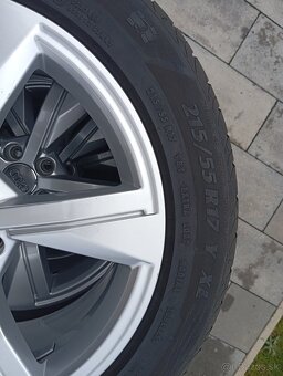 Audi Alu disky + letne pneu 215/55/R17 - 5