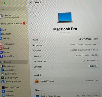 Apple MacBook Pro 15" 2017 Space Gray 16GB/1TB - 326 cyklov - 5