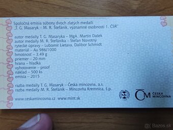 Zlate mince Masaryk a Štefanik - 5