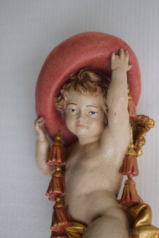 Drevena socha anjela na zavesenie - 5