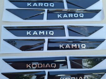 ČIERNE Nápisy s chrómovymi pismenami pre ŠKODA Modely - 5