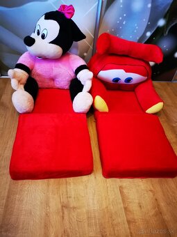Predám rozkladacie kreslá Minnie, MCQueen - 5