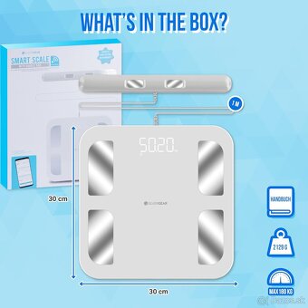 Diagnostická Smart osobná váha s rukoväťou / APP - 5