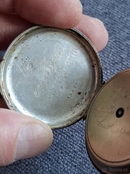 Staré vreckové hodinky 2 - strieborný obal - 5