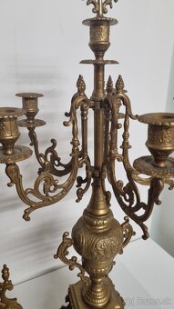 Krasne mosadzné krbove hodiny a svietniky Imperial - 5