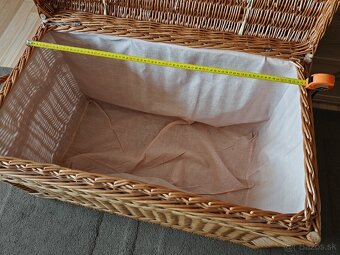 Obrovský prútený kôš / prútený box s vekom - 5