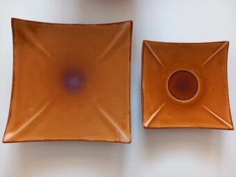 Staršia 3ks servírovacia sada po rodičoch, keramika-kamenina - 5