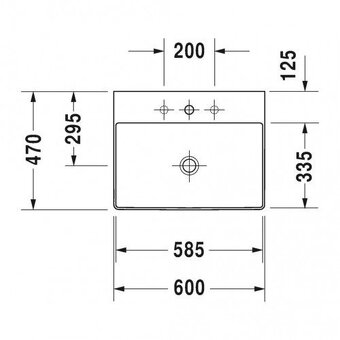 Keramické umývadlo DURAVIT 60x47 - 5