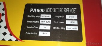 Elektrické navijaky PA600 a PA1000 - 5