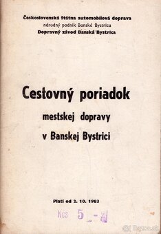 Kúpim cestovné poriadky ČSAD / SAD - 5