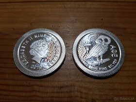 Investičné mince čisté striebro 1 oz 31,1 gramov 999 - 5